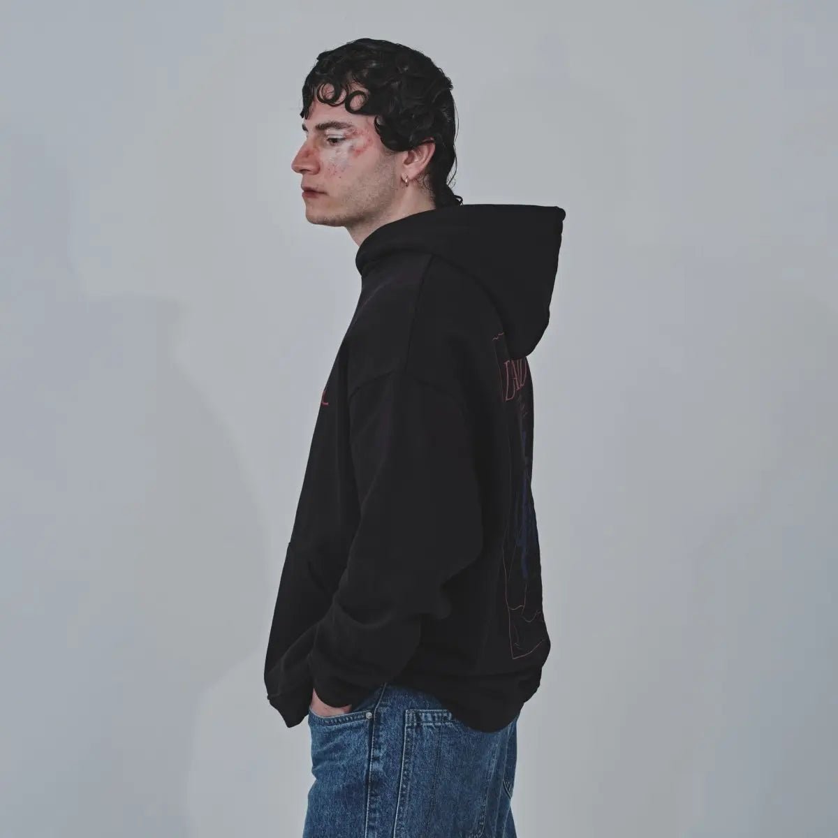 Siyah Oversize Hoodie Sokak Giyim | cY - 02 | Dikaid