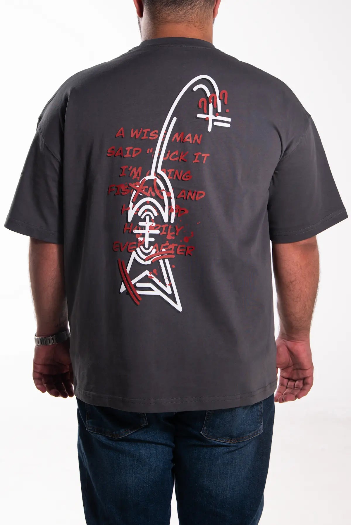 Gri Oversize Tişört | d.a - 05 TEE | Dikaid