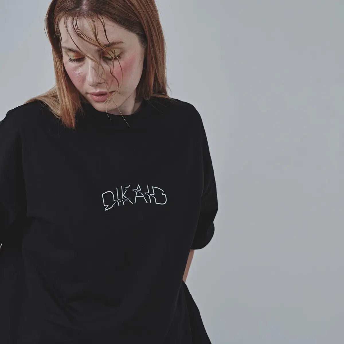 Siyah Oversize Tasarım Sokak Giyim Tişört | N - 01 TEE | Dikaid
