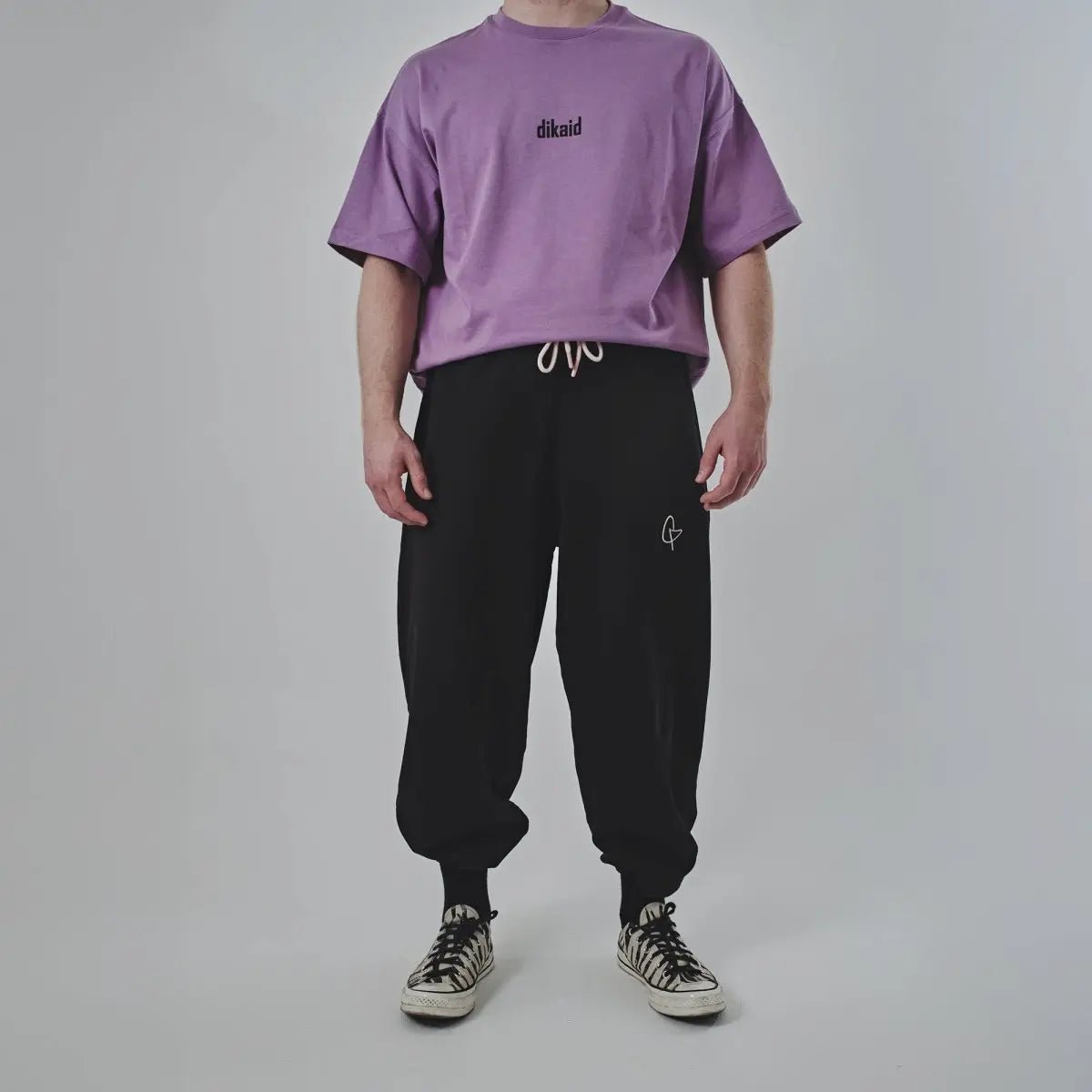 Siyah Bol Oversize Eşofman Altı Uniseks Giyim | Dikaid