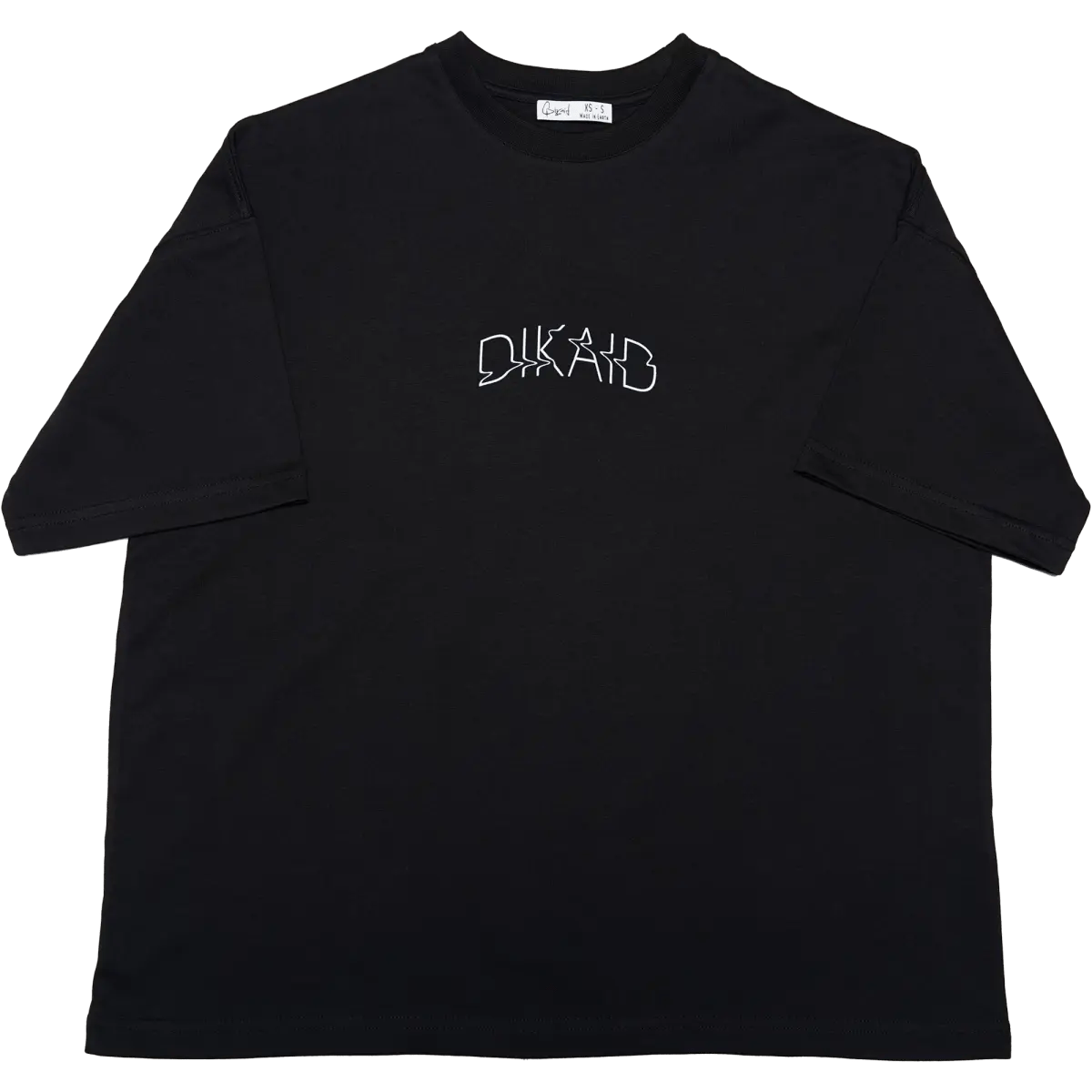 Siyah Oversize Tasarım Sokak Giyim Tişört | N - 01 TEE | Dikaid