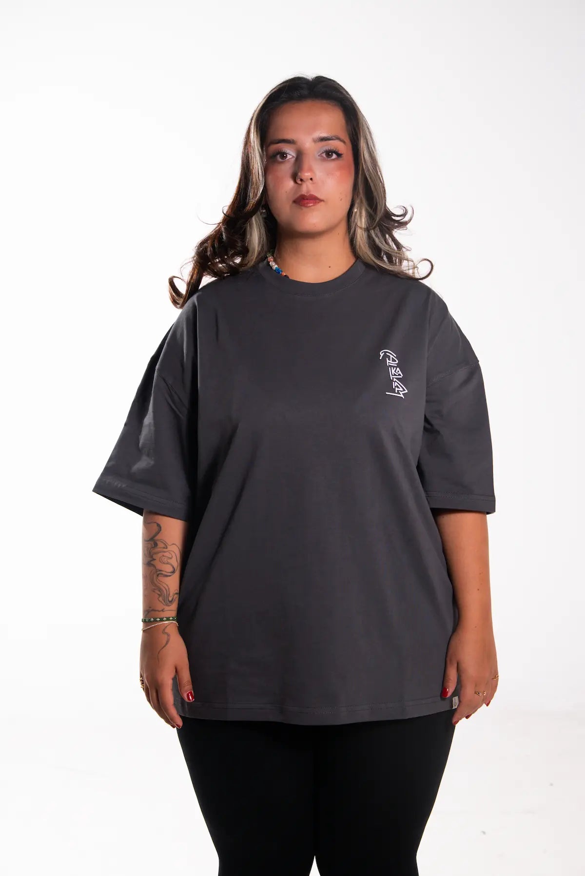 Gri Oversize Tişört | d.a - 05 TEE | Dikaid