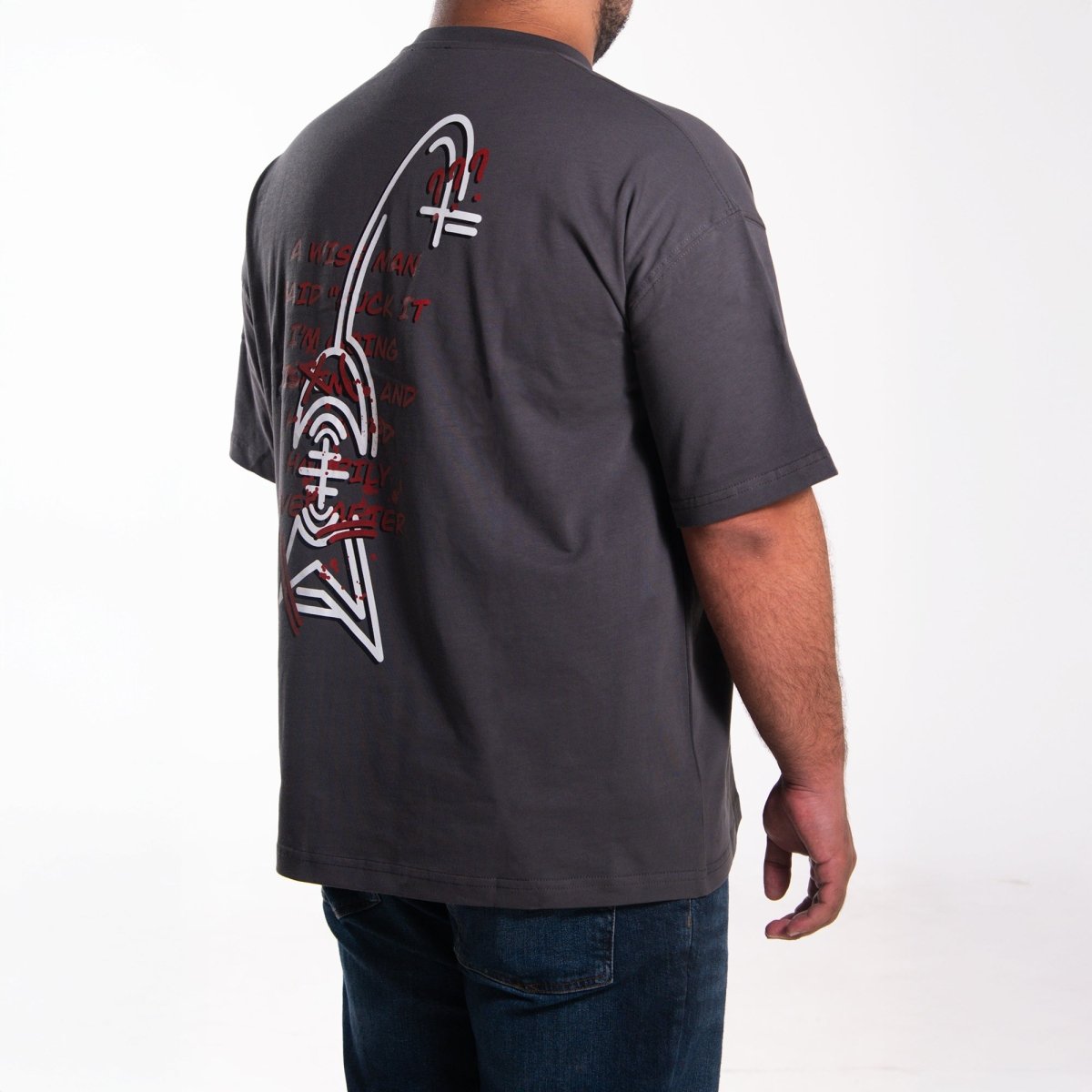 Gri Bol Tişört | d.a - 05 TEE | Dikaid