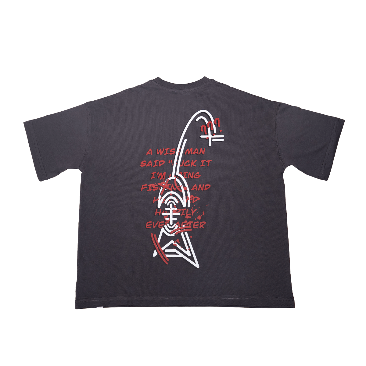 Gri Oversize Tshirt Arkası | d.a - 05 TEE | Dikaid