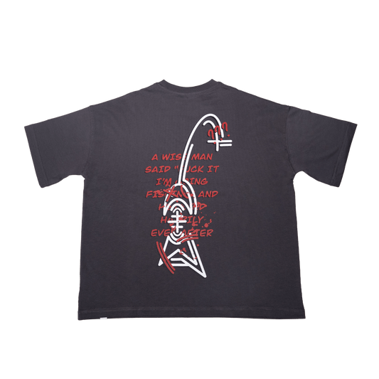 Gri Oversize Tshirt Arkası | d.a - 05 TEE | Dikaid