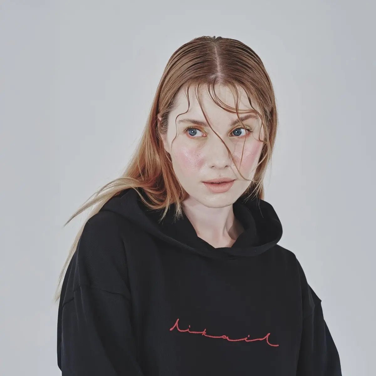 Siyah Oversize Cropped Hoodie Sokak Giyim | Dikaid