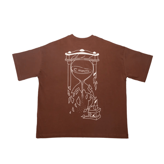 Kahverengi Oversize Bol Tasarım Tişört Oversize Giyim | d - 04 TEE | Dikaid