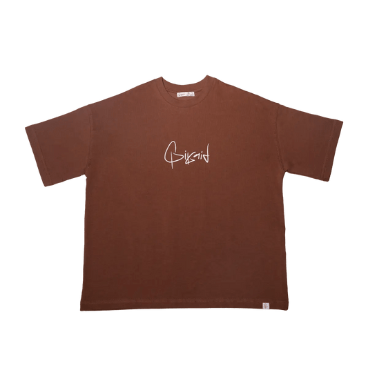 Kahverengi Oversize Bol Tasarım Tişört Oversize Giyim | d - 04 TEE | Dikaid