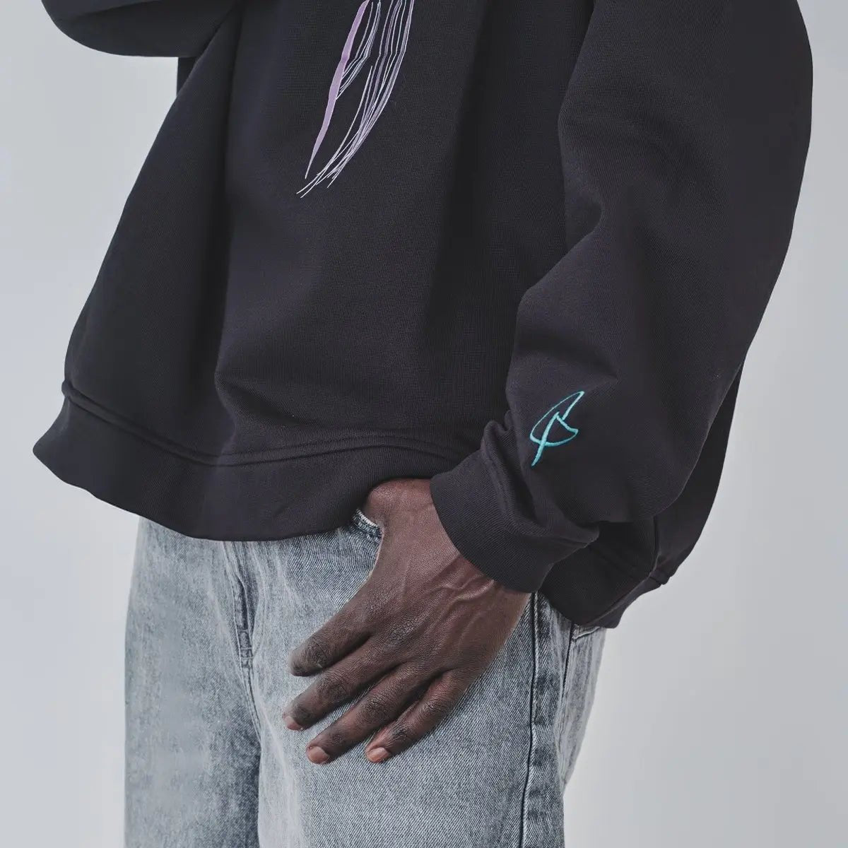 Siyah Oversize Hoodie Sokak Giyim | Dikaid