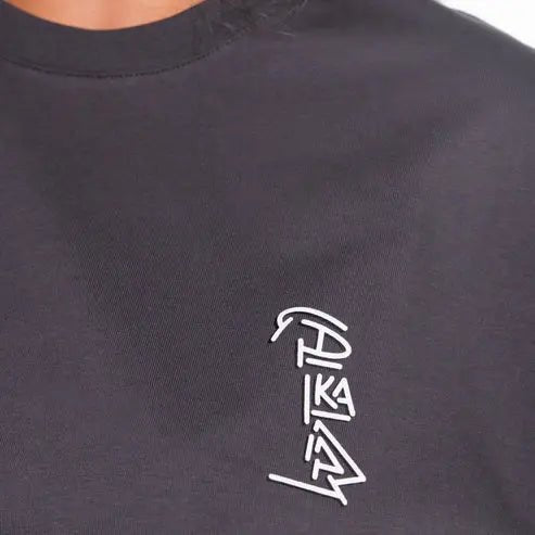 Oversize Gri Tişört Detay | d.a - 05 TEE | Dikaid