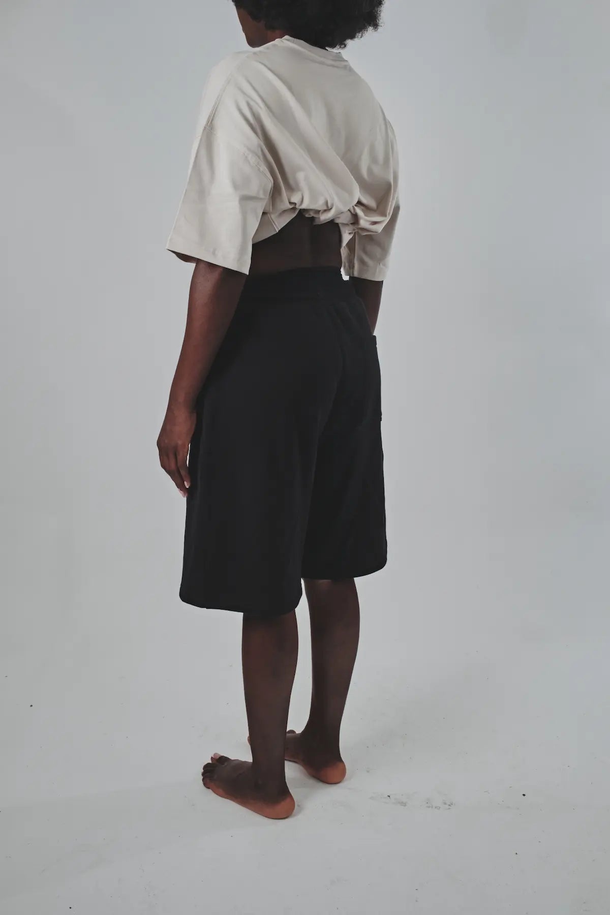 Siyah Oversize Bol Tasarım Şort Oversize Giyim |  Dikaid