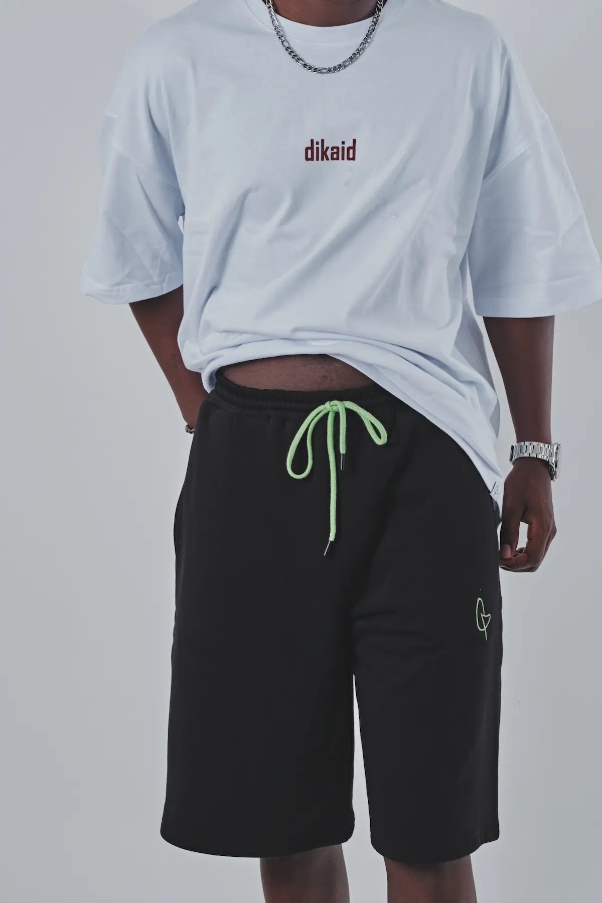 Siyah Oversize Bol Tasarım Şort Oversize Giyim |  Dikaid