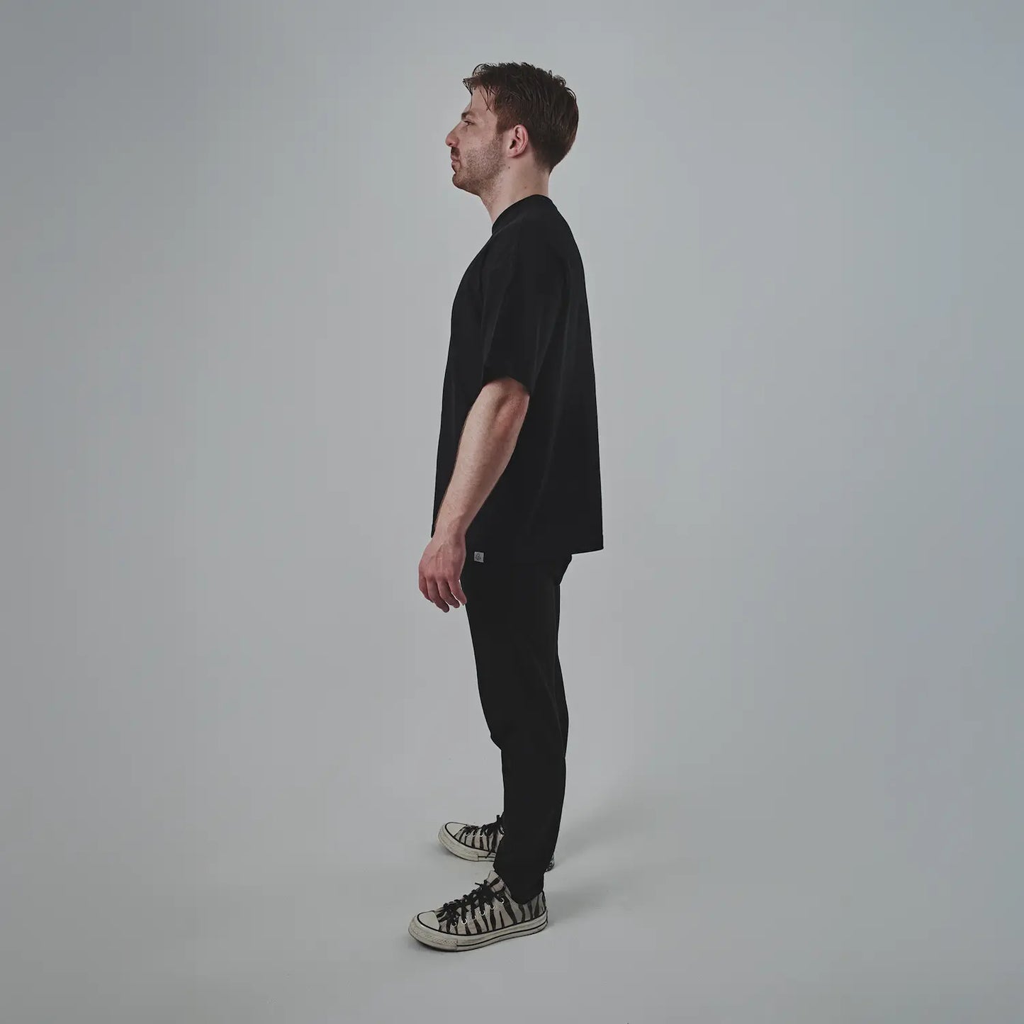 Siyah Oversize Uniseks Tişört | BL - 06 TEE | Dikaid