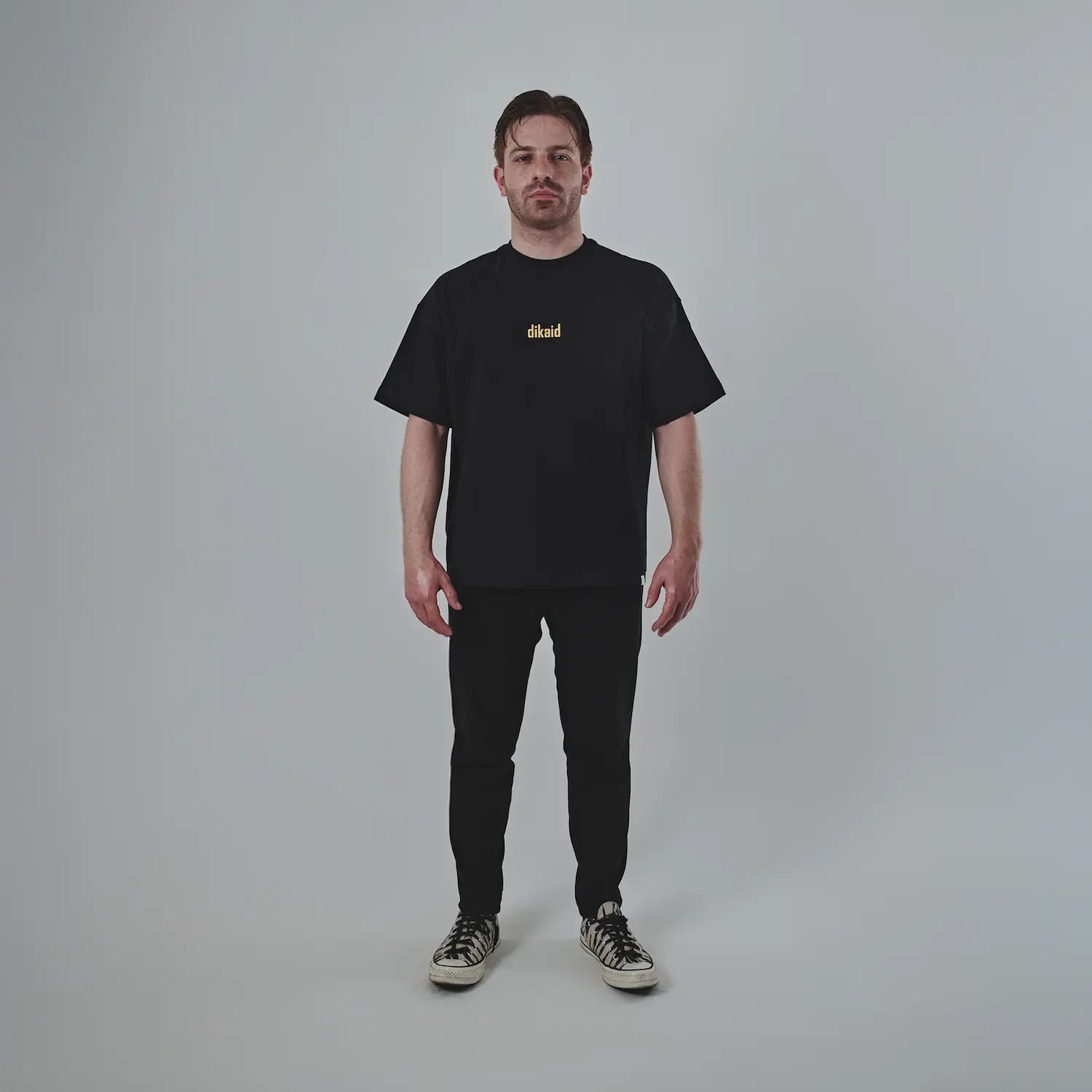 Siyah Oversize Uniseks Tişört | BL - 06 TEE | Dikaid