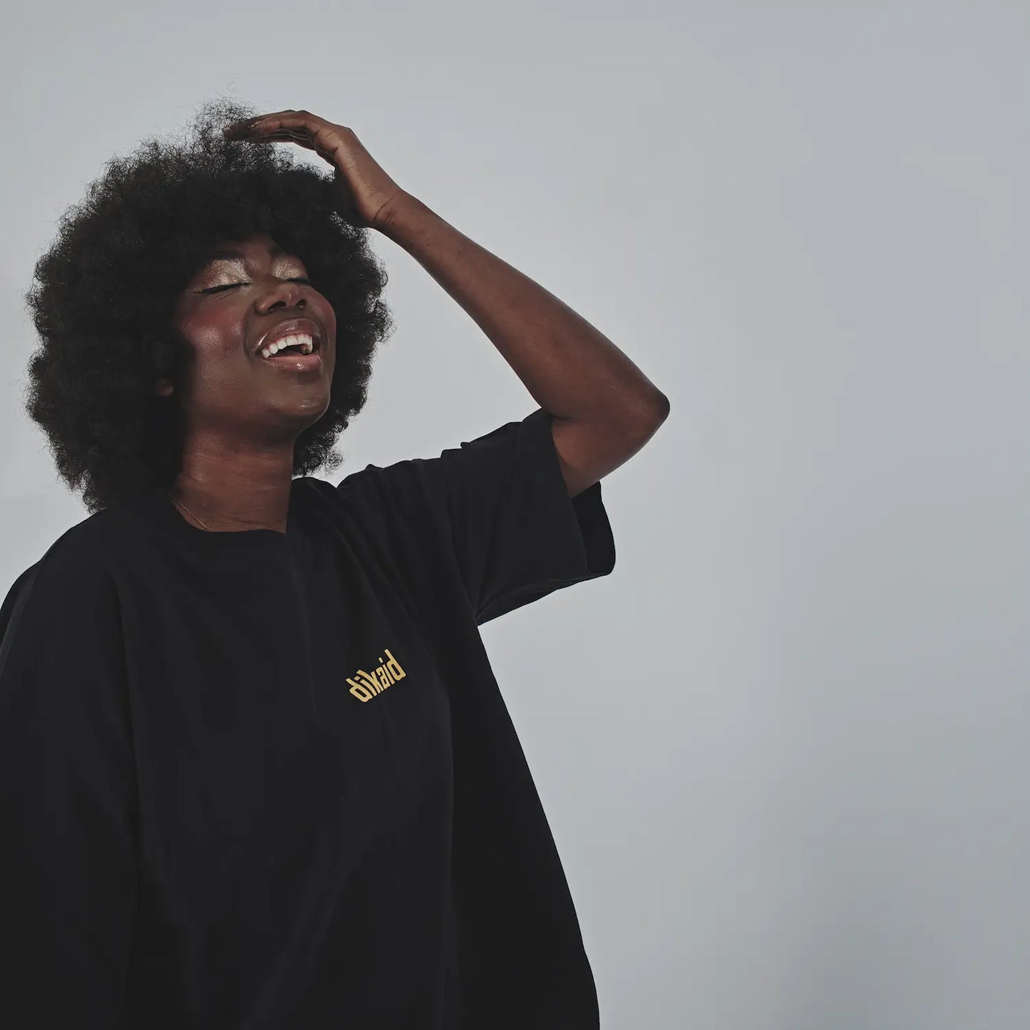 Siyah Oversize Uniseks Tişört | BL - 06 TEE | Dikaid