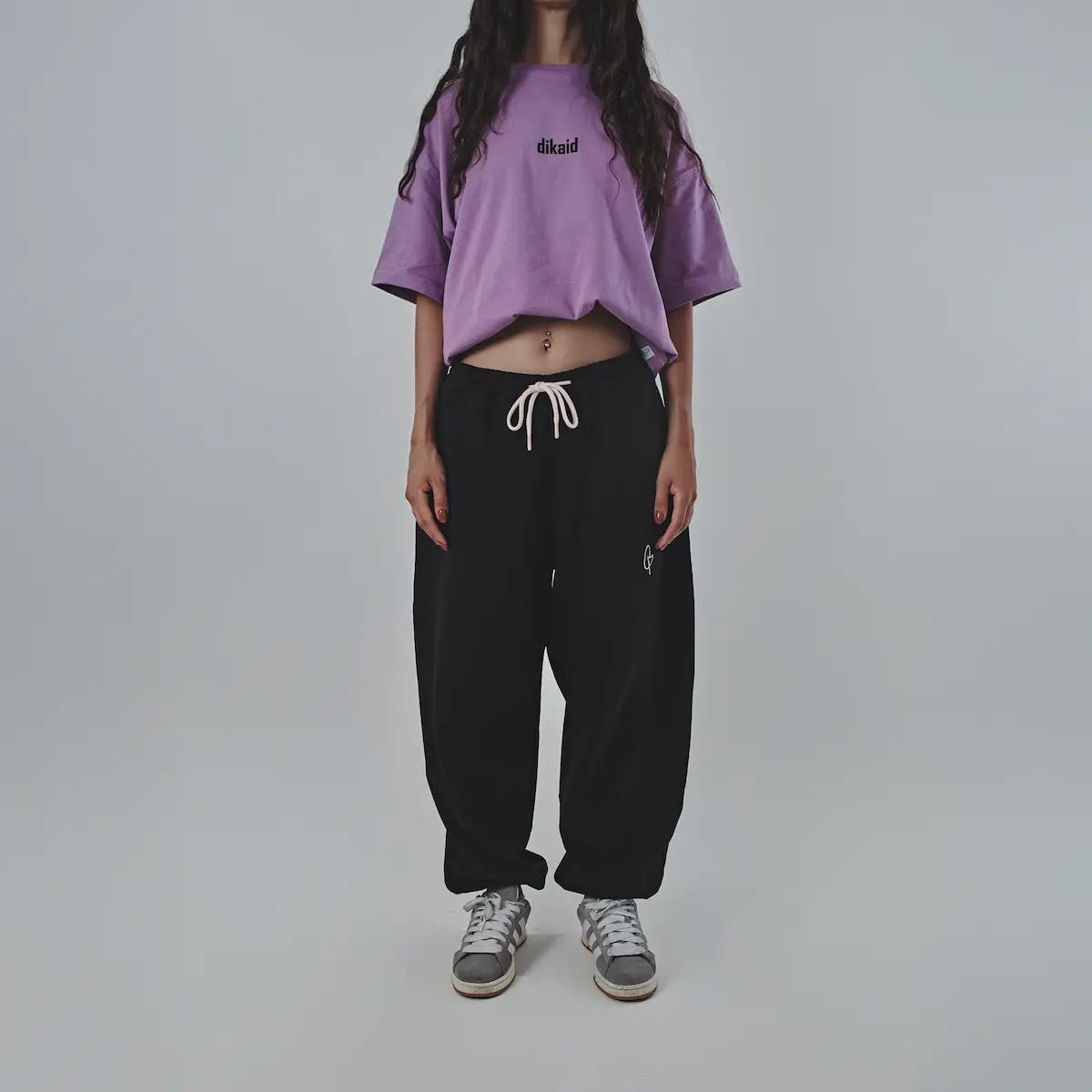 Siyah Bol Oversize Eşofman Altı Uniseks Giyim | Dikaid