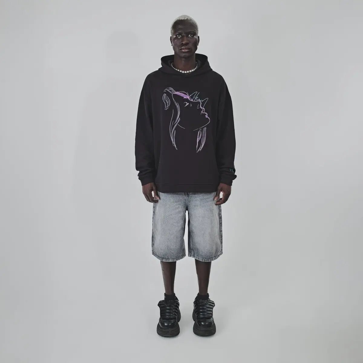 Siyah Oversize Hoodie Sokak Giyim | Dikaid